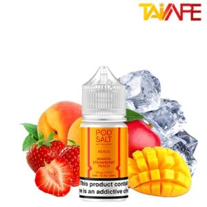 سالت پاد سالت انبه توت فرنگی یخ POD SALT MANGO STRAWBERRY PEACH ICE 30ml