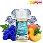 خرید جویس کلود نوردز هلو تمشک یخ CLOUD NURDZ ICED PEACH BLUE RASPBERRY 100ML