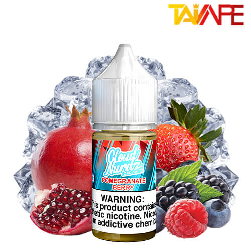 سالت کلود نوردز انار تمشک یخ (30میل) خرید سالت کلود نوردز انار تمشک یخ CLOUD NURDZ ICED POMEGRANATE BERRY 30ML