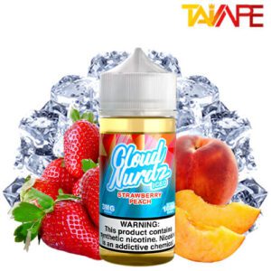 خرید جویس کلودنوردز توت فرنگی هلو یخ CLOUD NURDZ ICED STRAWBERRY PEACH 100ML