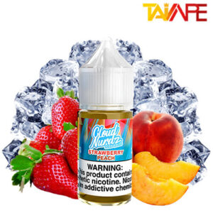 خرید سالت کلود نوردز توت فرنگی هلو یخ CLOUD NURDZ ICED STRAWBERRY PEACH 30ML