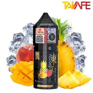 خرید سالت توکیو آناناس هلو انبه یخ TOKYO GOLDEN PINA PEACH MANGO 30ML