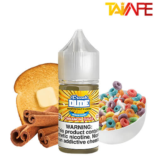 سالت فرنچ دود تست دارچین شکر 30ML خرید سالت فرنچ دود تست دارچین شکر FRENCH DUDE CINNAMON SUGAR 30ML