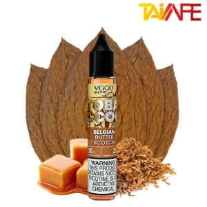 خرید سالت تنباکو تافی کره ای VGOD TOBACCO PLUS BELGIAN BUTTERSCOTCH 30ML