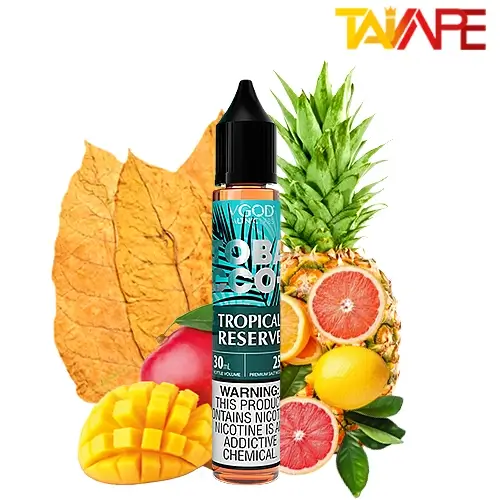 سالت تنباکو آناناس انبه ویگاد 30ML خرید سالت تنباکو آناناس انبه ویگاد VGOD TOBACCO PLUS TROPICAL RESERVE 30ML