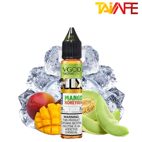 سالت انبه طالبی یخ ویگاد (30میل) خرید سالت انبه طالبی یخ ویگاد (30میل) VGOD MIX ICED MANGO HONEYDEW