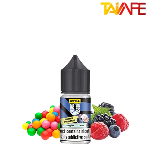 سالت آدامس توت فرنگی تمشک یوول (10میل) خرید سالت آدامس توت فرنگی تمشک یوول (10میل) UWELL BERRIES BUBBLEGUM