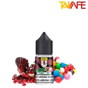 خرید سالت آدامس بادکنکی انار یوول (10میل) UWELL POMEGRANATE BUBBLE GUM