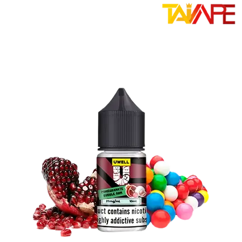 UWELL POMEGRANATE BUBBLE GUM 10ml خرید سالت آدامس بادکنکی انار یوول (10میل) UWELL POMEGRANATE BUBBLE GUM