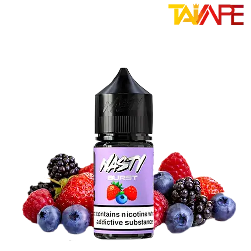 سالت بلوبری توت فرنگی تمشک نستی (30میل) خرید سالت بلوبری توت فرنگی تمشک نستی (30میل) NASTY BURST BERRY BOMB